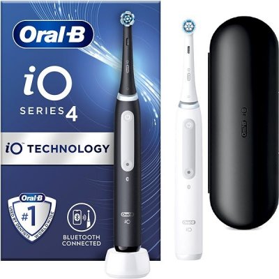 Oral-B iO Series 4 Duo Black/White magnetické zubné kefky