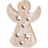Dekorácia MagicHome Vianoce Woodeco, Anjel, bal. 5 ks, 11x8 cm