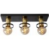 LUCIDE 45179/03/30 ANAKA stropné svietidlo 3x E27/60W čierna/mosadz