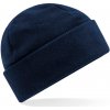 Beechfield Fleecová čiapka z recyklovaného polyesteru Cuffed - Tmavomodrá