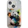 Sklenený kryt Oil Painting na iPhone 15 - Panda