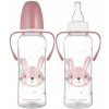 Canpol babies Cute Animals 0m+ úzka dojčenská fľaša s úchytkami 250 ml