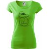 Futbalová lopta kopačka jedným ťahom - Dámske tričko Pure - M ( Apple Green )