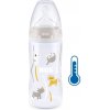 Dojčenská fľaša NUK FC+Temperature Control 300 ml BOX-Flow Control cumlík beige