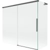 Mexen Rox, L posuvná 2-krídlová vaňová zástena 170 + 80 x 150 cm, 8mm číre sklo, brúsený grafit profil, 8C9L-170-080-66-00