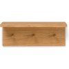 Ferm Living Polica s vešiakom Place Rack, malá – dub