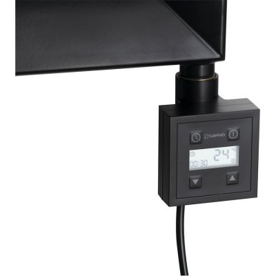 SAPHO - KTX vykurovacia tyč s termostatom, 200 W, čierný mat KTX-B-200