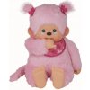 Monchhichi Mončiči dievča ružové s podbradníkom XL 80cm