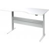 Nábytek PEGAS s.r.o. Psací stůl OFFICE, 474/448 Bílá/Silver grey