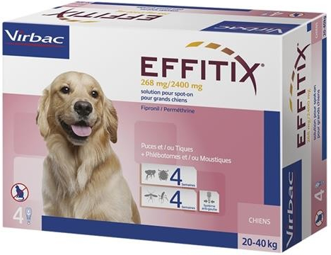 Effitix Spot-on L 20-40 kg 268 / 2400 mg 4 x 4,44 ml