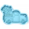 Silikónová forma Auto s kvetmi 74x54x6mm, 1 ks (Forma na živicu)
