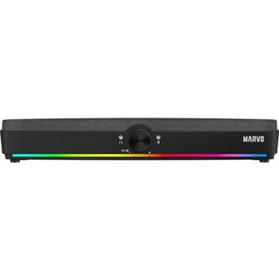 Marvo Soundbar SG-286, 2.0, 10W, čierny, regulácia hlasitosti, RGB podsvietenie, USB/Bluetooth, 60Hz-20kHz QEMWC286BH00