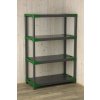 N5K Jupiter Plastový regál so 4 policami sivozelený 138 x 80 x 46 cm