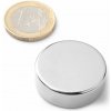 SOLLAU Neodymový magnet valec D 30x10 mm, Neodym, N45, ponikelovaný