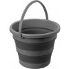 Skladacie vedierko Brunner Drum Fold-Away 10 l Farba: sivá/čierna