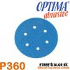 Brúsny papier pre excentrickú brúsku, P360, Priemer: 150mm, 6 dier, 100 kusov