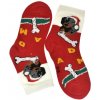 Detské vianočné bavlnené červeno-biele ponožky CoolSanta 28-35