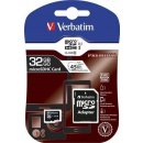 Pamäťová karta Verbatim microSDHC 32GB class 10 + adapter 44083