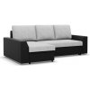 Rohová rozkladacia sedačka LUGO sivá / čierna