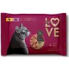 My Love SET pre mačky s kuracím mäsom v omáčke s morčacím v omáčke 4 x 85 g