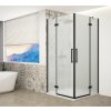 Gelco TRINITY BLACK štvorcová sprchová zástena 1100x1100mm, rohový vstup, matné sklo GT2211-11M-B