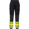 Portwest KX341 KX3 Hi-Vis Flexi Reflexné nohavice čierna/žltá XL