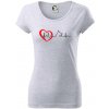 Nemecký ovčiak ekg - Dámske tričko Pure - 3XL ( Svetlosivý melír )