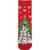 Lonka ponožky dámské silné EMILY s obrázkem VÁNOČNÍHO STROMEČKU