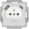 5569H-A32357 16 zásuvka USB-A + USB-C bílá - ledová bílá