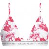 CALVIN KLEIN - CK ONE fashion flower print triangle podprsenka s nastaviteľnými ramienkami-L