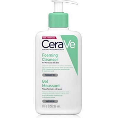 CeraVe Čistiaci penivý gél pre normálnu až mastnú pleť (Foaming Cleanser) (Objem 236 ml)