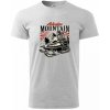 Snežný skúter kostra - Klasické pánske tričko vyššej gramáže - M ( Svetlosivý melír )