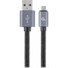 Gembird CCB-mUSB2B-AMBM-6 Opletaný MicroUSB - USB 2.0, M/M, 1,8m, černý