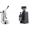 La Pavoni Stradivari Lusso + Eureka Mignon Zero 65 All Purpose, CR black