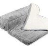 SLEEPWELL Teplá deka SLEEP WELL ovečka prešívaná svetlo sivá svetlošedá Mikroplyš 150x200 cm
