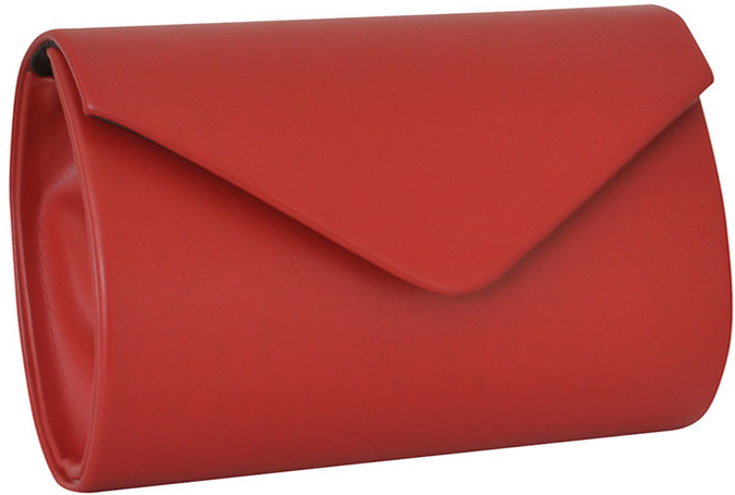 Stredná červená matná listová kabelka 364