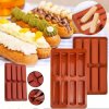 Silikónová forma na pečenie éclair a dezertov (Silikónová forma na pečenie éclair, maslových žemlí a dezertov – 28 × 17 cm, bordová)