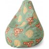 Sablio Sedací vak Pear Roztomilé opičky - 140 x 100 x 25 cm
