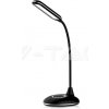Stolná LED lampa s QI nabíjaním 5W, CCT, 500lm, stmievateľná, čierna VT-7705 (V-TAC)