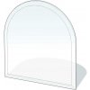 Lienbacher Sklo pod kachle 1000x1000x8 mm poloblúk LB0067 + záruka 3 roky zadarmo + záruka 3 roky zadarmo