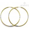 ADANITO BRN0476GS - Zlaté náušnice kruhy z kombinovaného zlata 50 mm 4.23 g