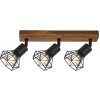 Rabalux 3139 prisadené stropné bodové svietidlo Zeus 3x40W | E14 - drevo, čierna