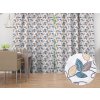 Biante Dekoračný záves PML-035 Modro-žlté listy 145x240 cm
