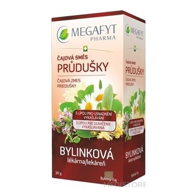 MEGAFYT Bylinková lekáreň Čajová zmes PRIEDUŠKY bylinný čaj, s lipou, 20x1,5 g