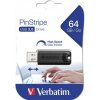 Kľúč Verbatim Pin Stripe USB 3.0 64GB čierna