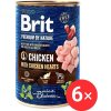 Brit Premium by Nature Chicken with Hearts 6× 400 g