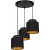 Luminex | Luster na lanku FRODI 3xE27/60W/230V čierna okrúhly | LU3183