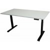 ZLKL Polohovací stôl dvojmotorový 140 x 70 cm čierny / sivý P00049-1