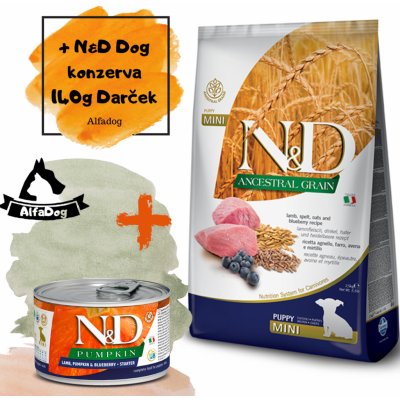 N&D dog LG Puppy MINI LAMB/BLUEBERRY 7 kg