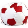 XXXL sedací vak v tvare futbalovej lopty z ekokože ekokoža: E6 - Červená